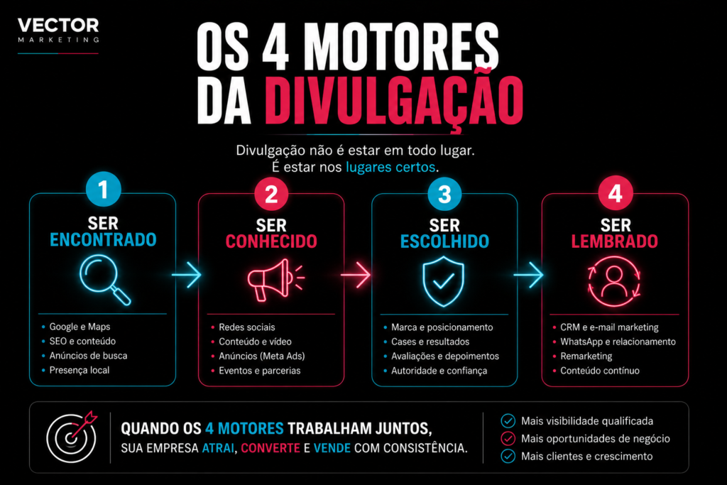 Os quatro pilares para divulgar uma pequena empresa