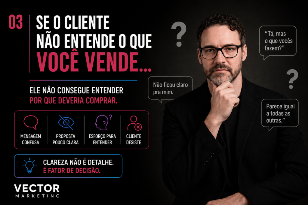 Cliente precisa entender claramente o que uma empresa vende