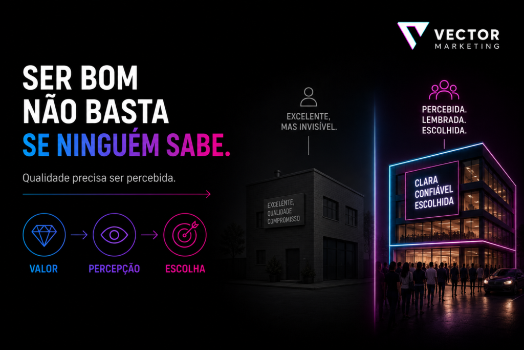 Qualidade e posicionamento de marketing para empresas